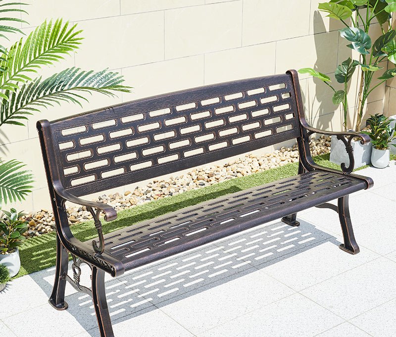 Cast Aluminum Leisure Bench Garden Plus