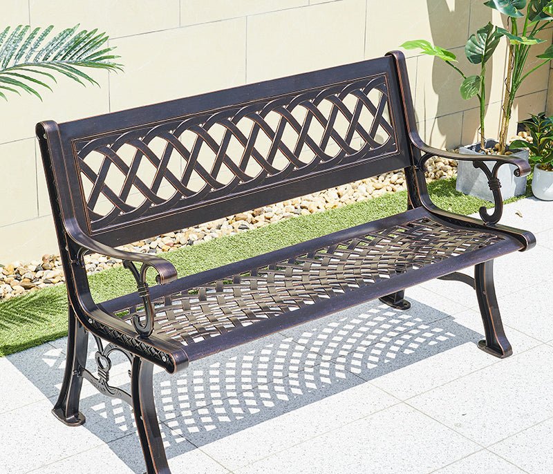 Cast Aluminum Leisure Bench Garden Plus