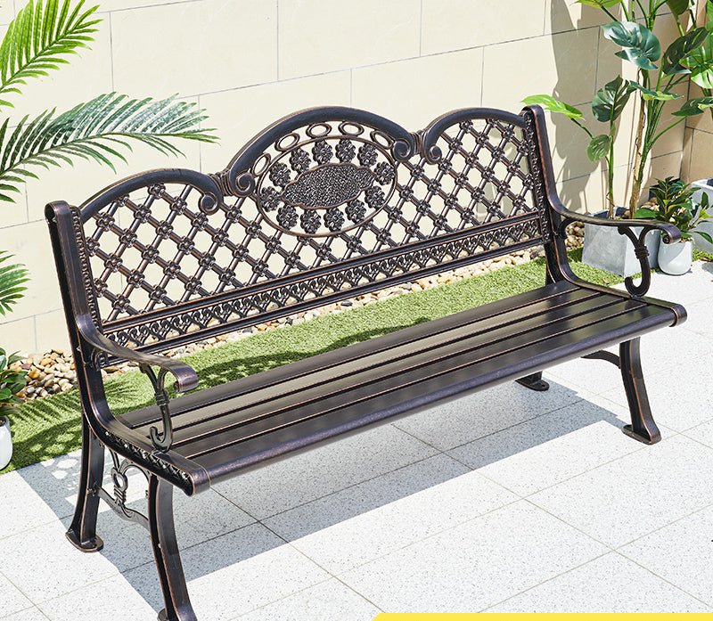 Cast Aluminum Leisure Bench Garden Plus