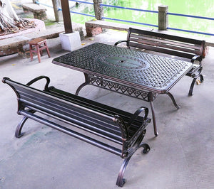 Cast Aluminum Leisure Bench Garden Plus