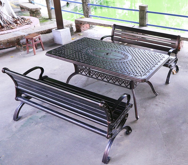 Cast Aluminum Leisure Bench Garden Plus