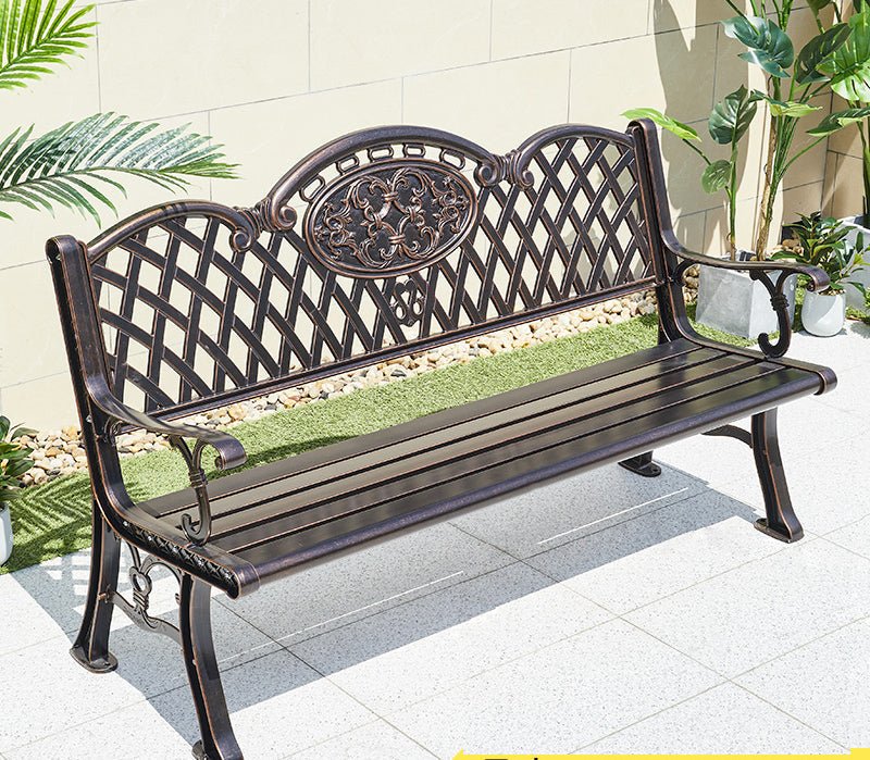 Cast Aluminum Leisure Bench Garden Plus