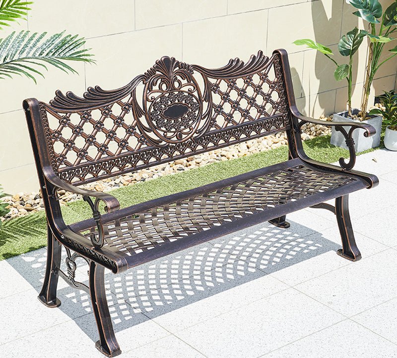 Cast Aluminum Leisure Bench Garden Plus