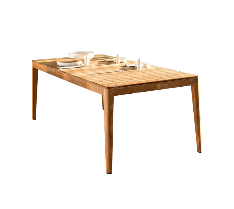 Wood Rattan Chair and Table Combination Garden Plus