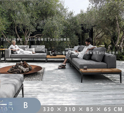 Teak Sofa and Coffee Table Set Garden Plus