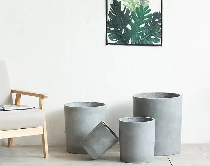 Cement planter cylinder Garden Plus