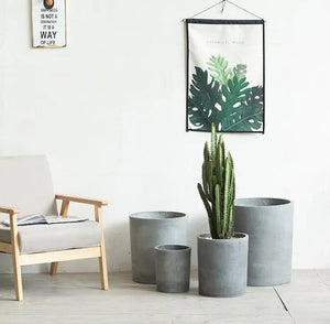 Cement planter cylinder Garden Plus