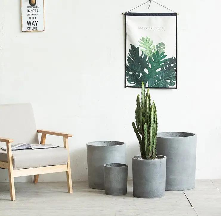 Cement planter cylinder Garden Plus