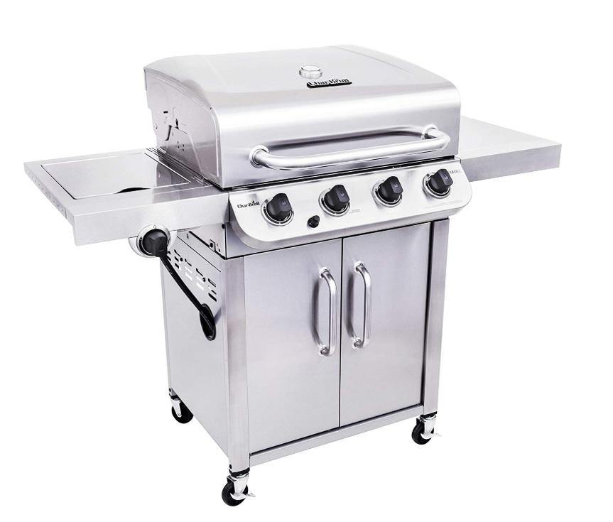 Char-Broil Performance Stainless Steel 4-Burner Cabinet Style Gas Grill Garden Plus
