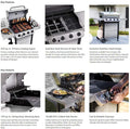 Char-Broil Performance Stainless Steel 4-Burner Cart Style Gas Grill Garden Plus