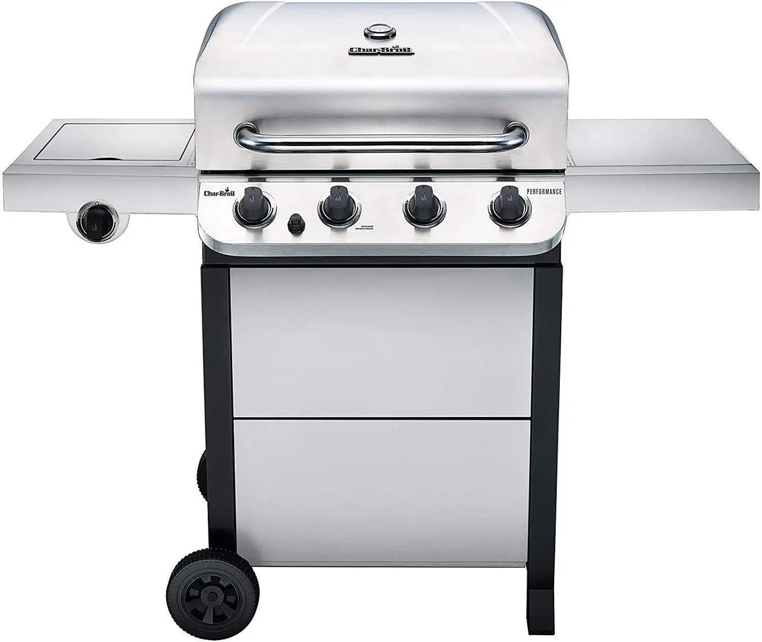 Char-Broil Performance Stainless Steel 4-Burner Cart Style Gas Grill Garden Plus