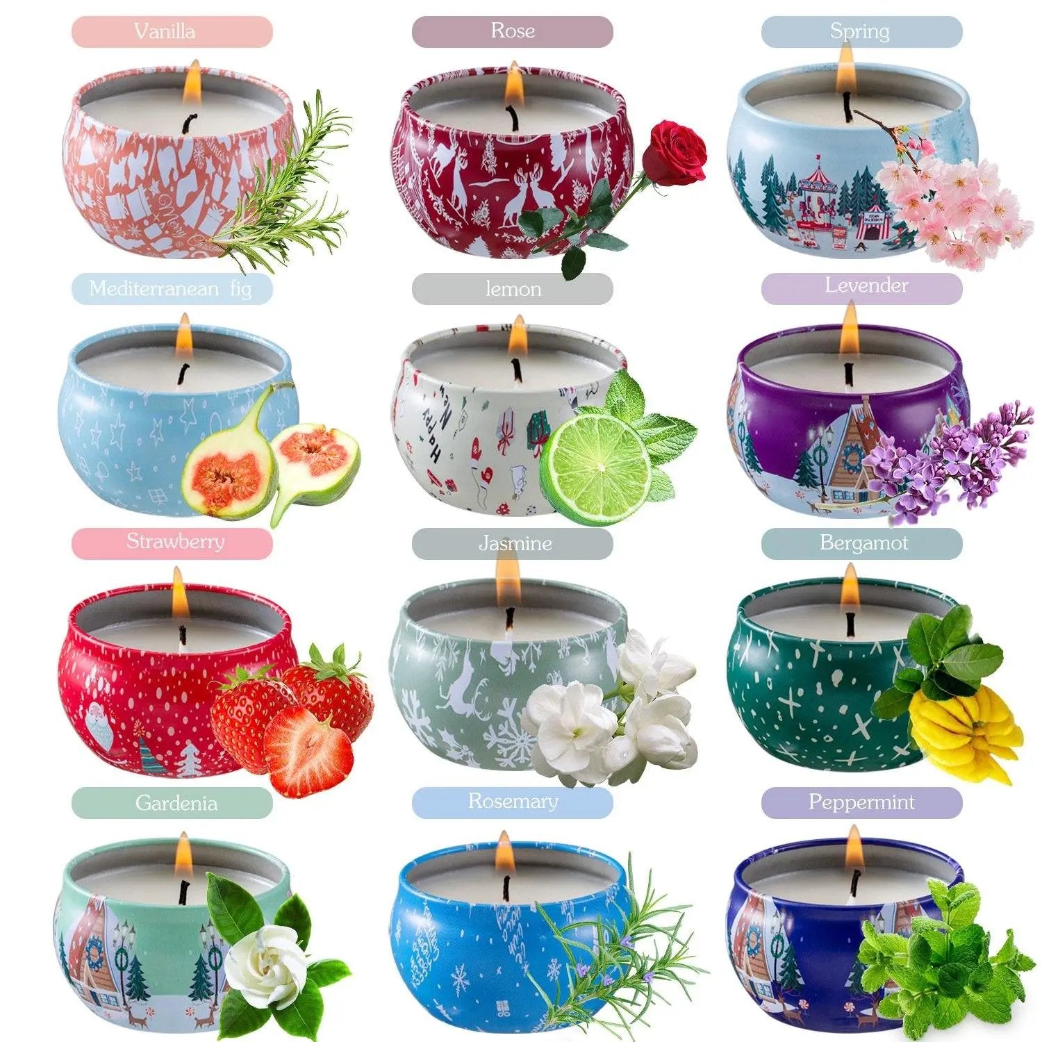Christmas Candles Gift Set Garden Plus