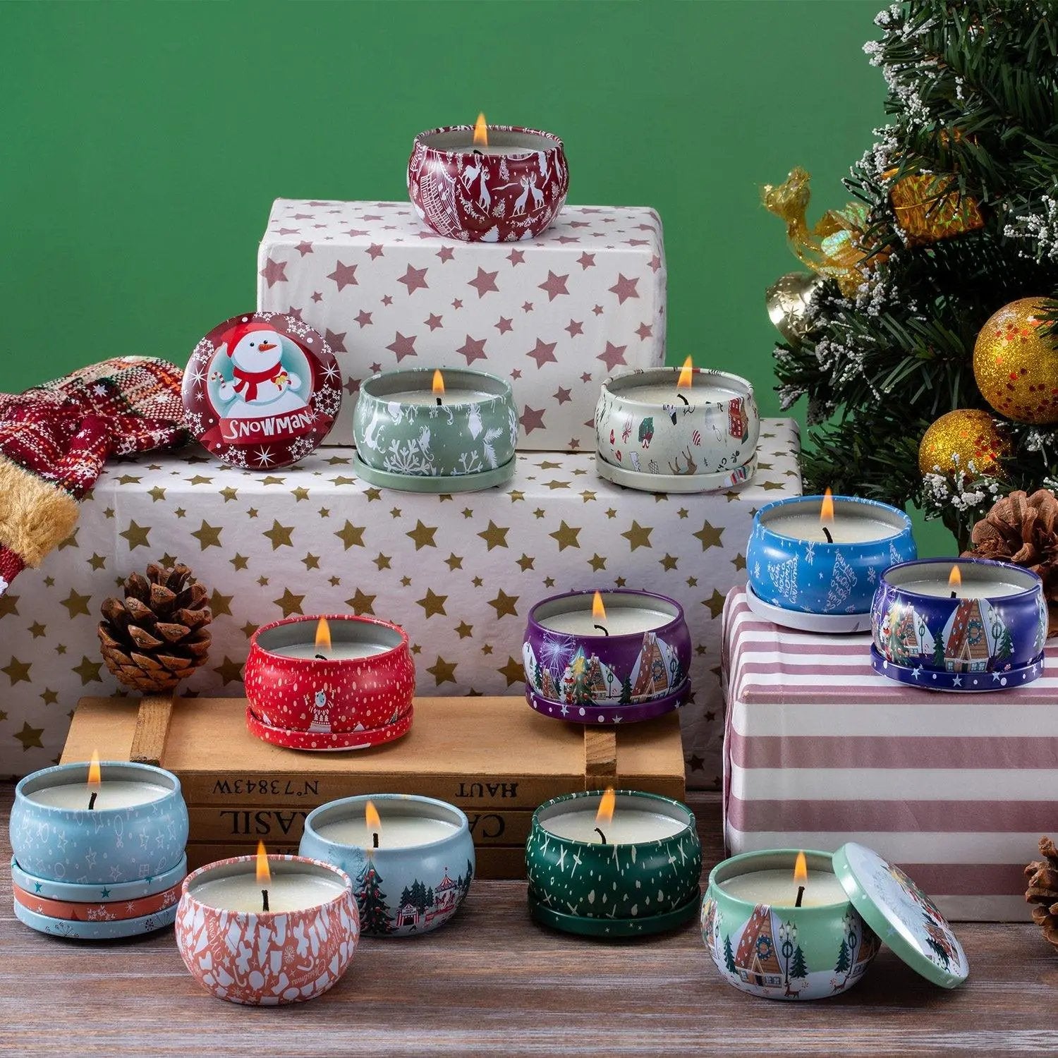 Christmas Candles Gift Set Garden Plus