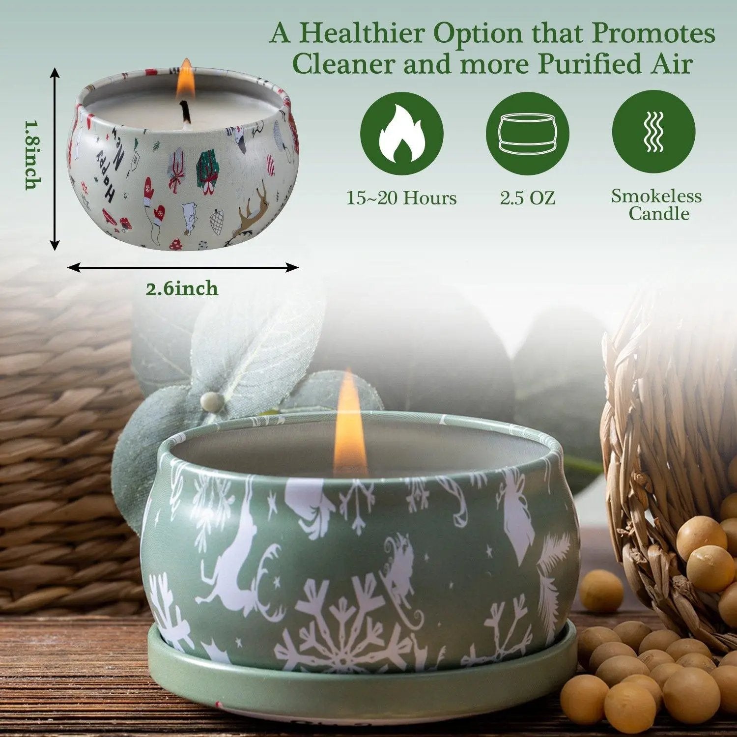 Christmas Candles Gift Set Garden Plus