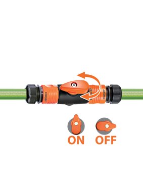 Claber 8611 Connector with shut-off valve Garden Plus