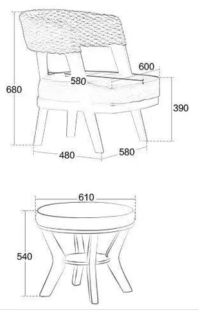 Coffee table set 15 Garden Plus