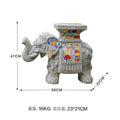 Colorful Ceramic Elephant Statue Garden Plus