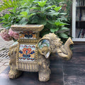 Colorful Ceramic Elephant Statue Garden Plus