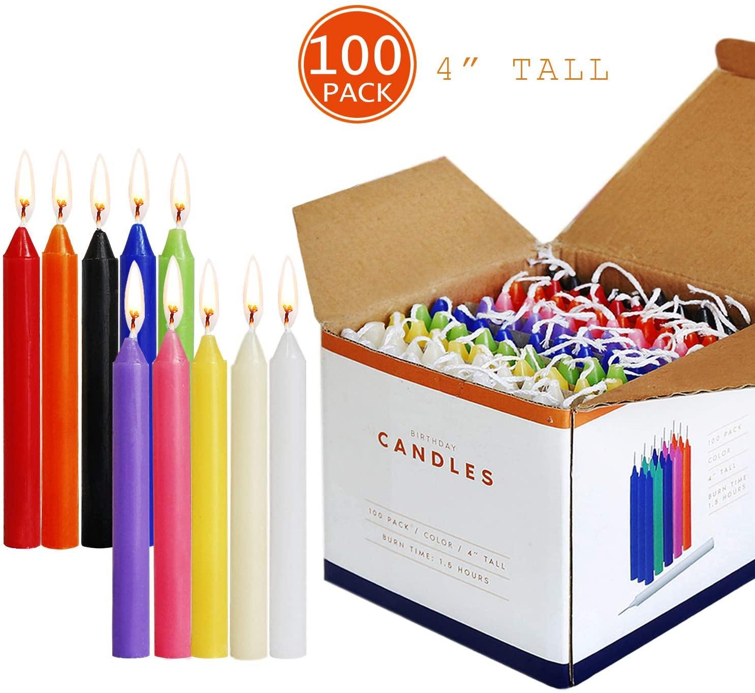 Colorful Mini Taper 4 Inches Candles Garden Plus