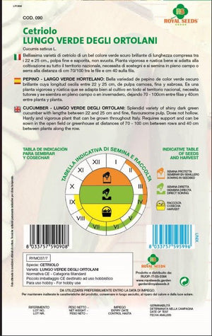 Cucumber - Pepino - Royal Seed RYMO37/7 Garden Plus