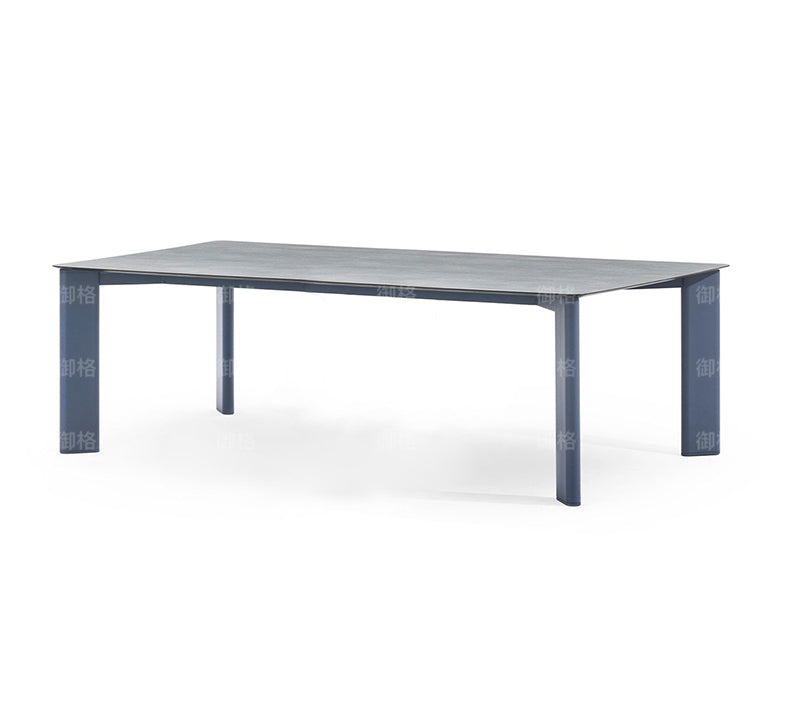 Stone surface Desk & Rattan Chair Combination Garden Plus