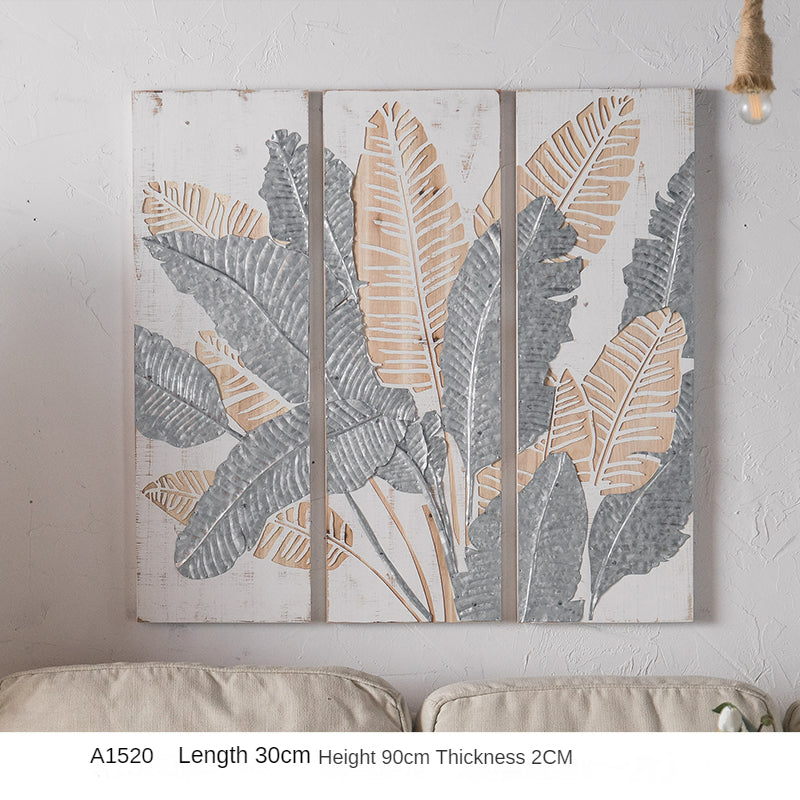 Retro Banana Leaf Wall Decoration Panel Garden Plus