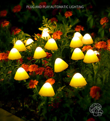Solar Mushroom Lighting Chain