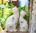High-end Retro Handmade Ceramic Cat Ornaments Garden Plus