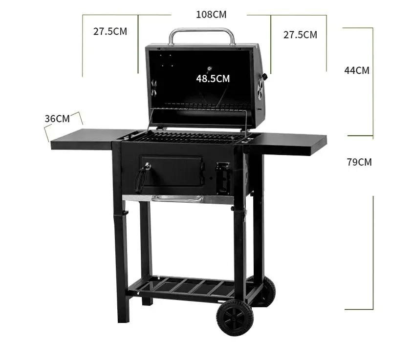 Outdoor American Barbecue Charcoal Courtyard Grill Garden Plus