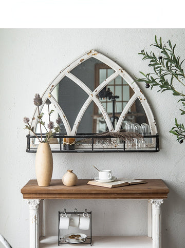 Retro Iron Art Decorative Wall Hanging Mirror