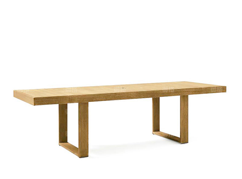 Solid Wood Long Table and Bench Garden Plus