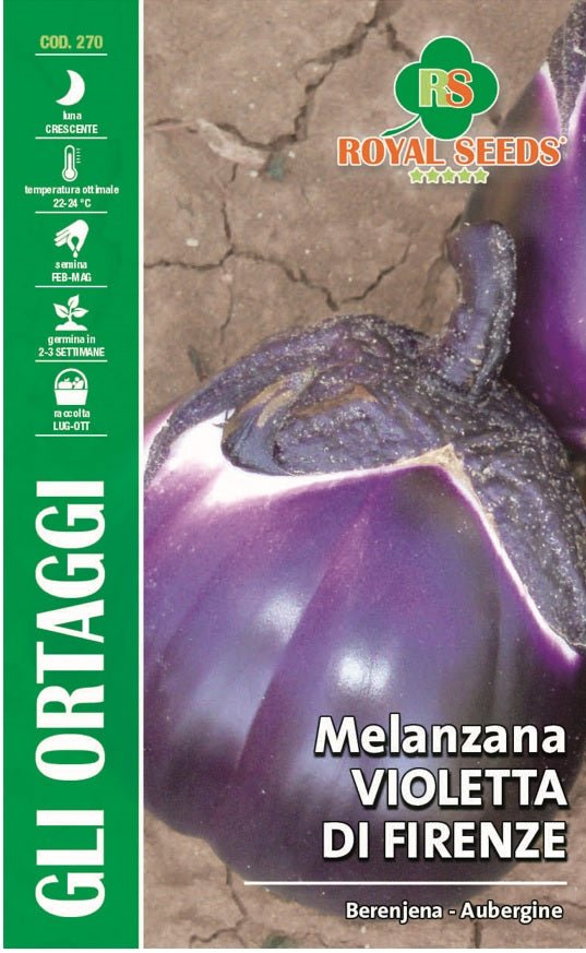Eggplant Violet of Florence - Royal Seed RYMO90/7 - COD.270 Garden Plus
