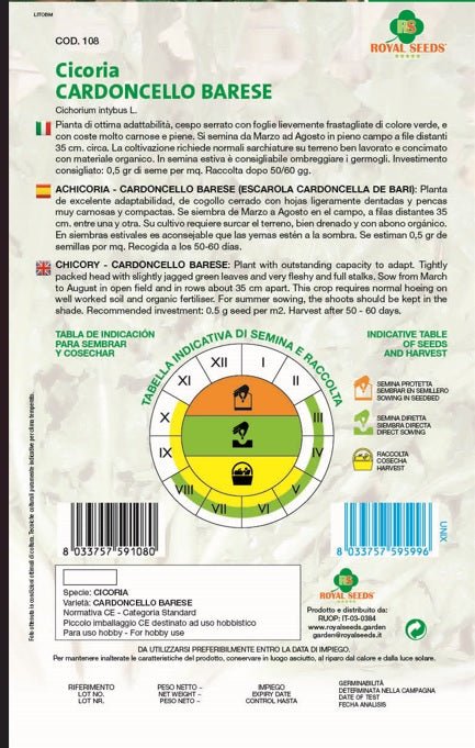 Endive Scarola - Royal Seed RYMO121/21 Garden Plus