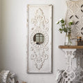 European Style Solid Wood Retro Wall Hanging Decoration Mirror Garden Plus