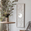 European Style Solid Wood Retro Wall Hanging Decoration Mirror Garden Plus