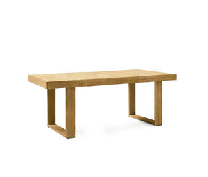 Solid Wood Long Table and Bench Garden Plus