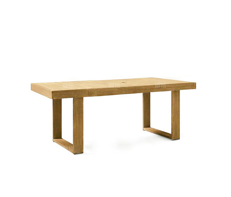 Solid Wood Long Table and Bench Garden Plus