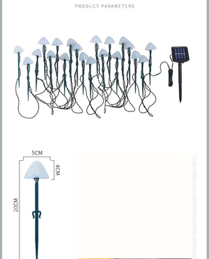 Solar Mushroom Lighting Chain Garden Plus