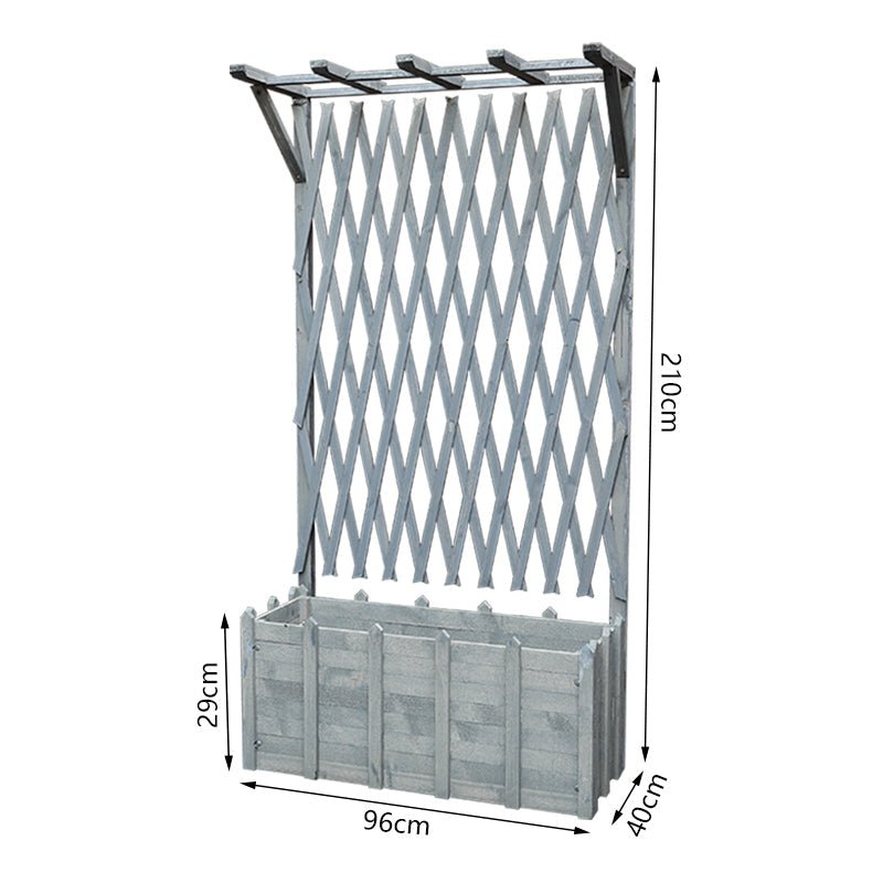 Floor Grid Lattice with Partition Flower Box Garden Plus