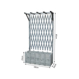 Floor Grid Lattice with Partition Flower Box Garden Plus