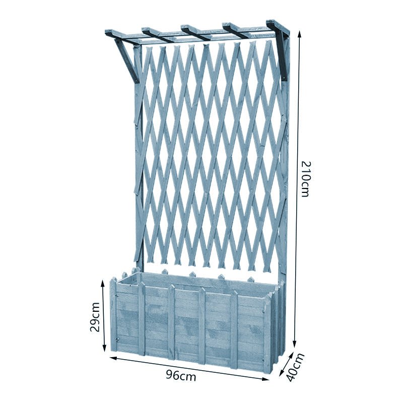 Floor Grid Lattice with Partition Flower Box Garden Plus