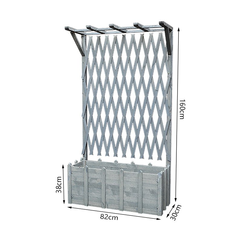 Floor Grid Lattice with Partition Flower Box Garden Plus