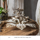 French Retro Nostalgic Romantic Wrought Iron Candle Stand Garden Plus