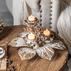 French Retro Nostalgic Romantic Wrought Iron Candle Stand Garden Plus