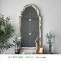 French Style Retro Full-Length Wall Hanging Mirror Garden Plus