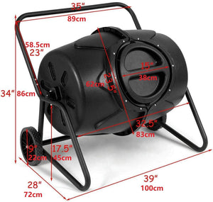 Garden Tumbler Composter 190L Garden Plus