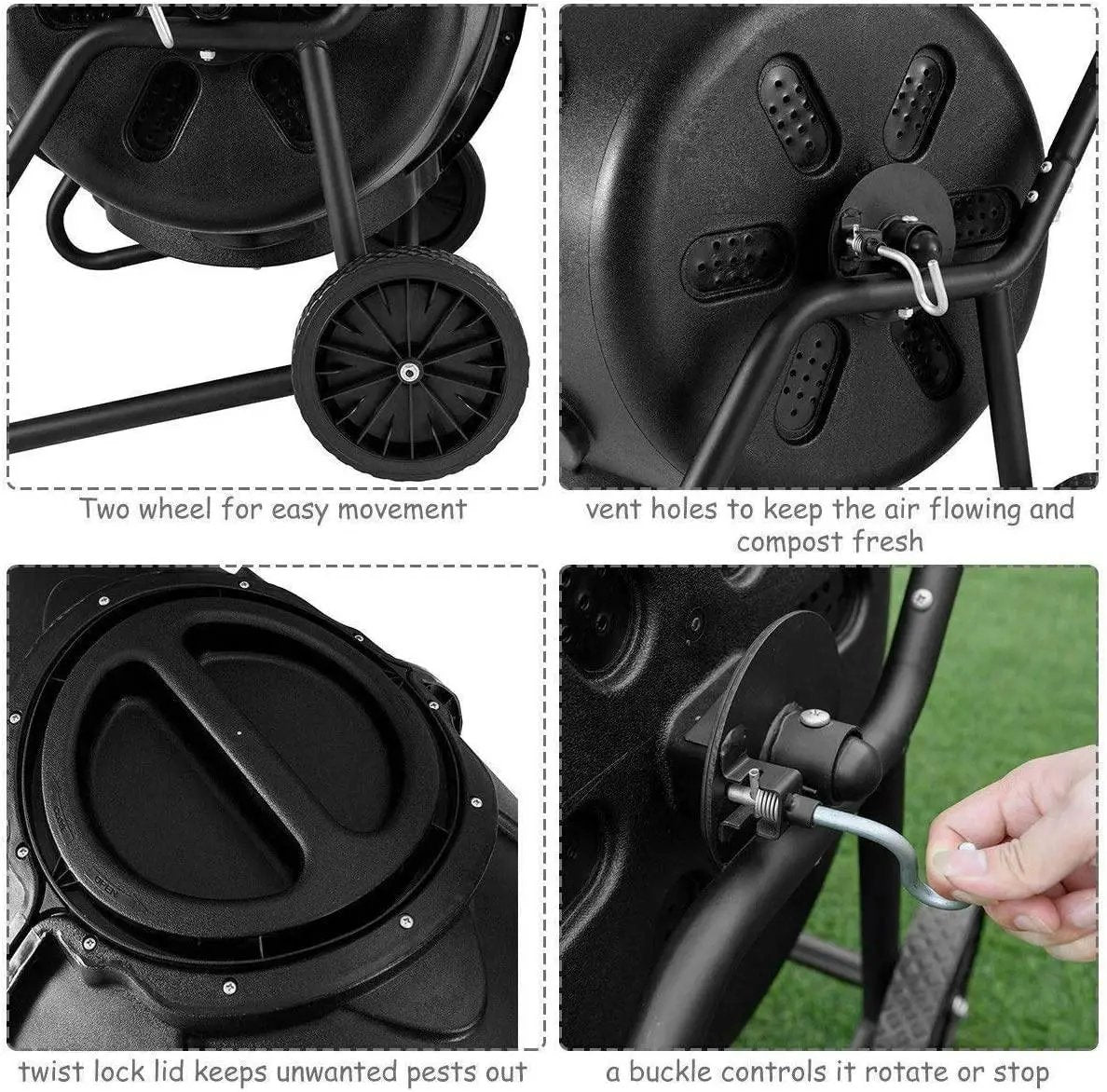 Garden Tumbler Composter 190L Garden Plus