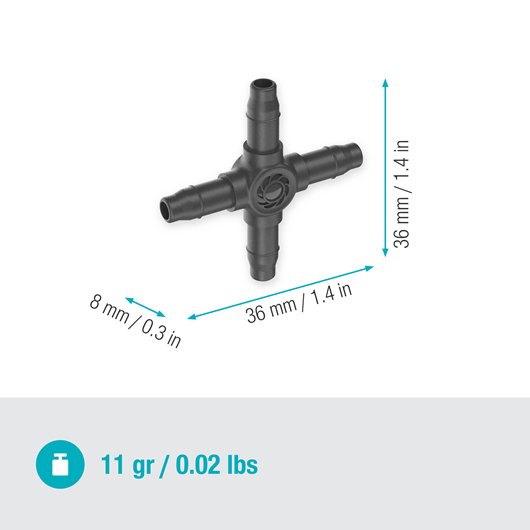 Gardena 4-Way Coupling 4.6 mm (3/16") Garden Plus