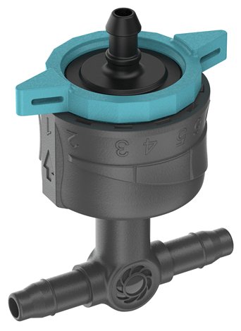 GARDENA 可調內聯滴頭 1–8 l/h，壓力補償 13314-20