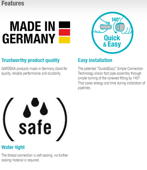 Gardena Angle Piece 25 mm x 1/2" male thread Garden Plus